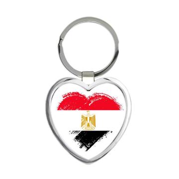 Egyptian Heart : Gift Keychain Egypt Country Expat Flag Patriotic Flags National