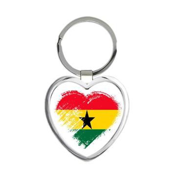 Ghanaian Heart : Gift Keychain Ghana Country Expat Flag Patriotic Flags National