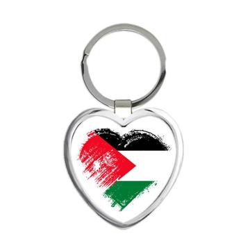 Jordanian Heart : Gift Keychain Jordan Country Expat Flag Patriotic Flags National