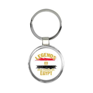 Legends are Made in Egypt : Gift Keychain Flag Egyptian Expat Country
