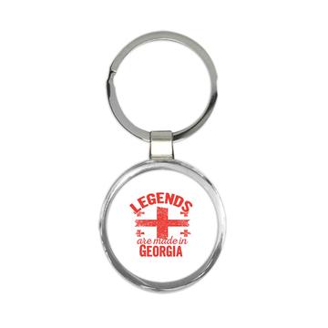 Legends are Made in Georgia: Gift Keychain Flag Georgian Expat Country