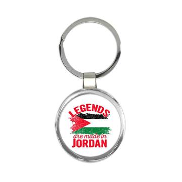 Legends are Made in Jordan : Gift Keychain Flag Jordanian Expat Country