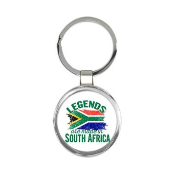 Legends are Made in South Africa : Gift Keychain Flag South African Expat Country
