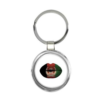 Lips Afghanistan Flag : Gift Keychain Afghan Expat Country For Her Woman Feminine Souvenir