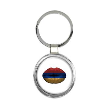 Lips Armenian Flag : Gift Keychain Armenia Expat Country For Her Woman Feminine Souvenir Sexy
