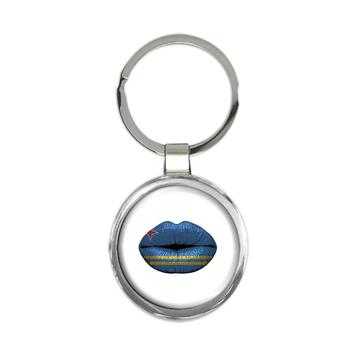 Lips Aruba Flag : Gift Keychain North American Expat Country For Her Woman Feminine Souvenir Sexy