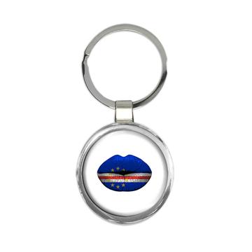 Lips Cape Verdean Flag : Gift Keychain Verde Expat Country For Her Woman Feminine Souvenir