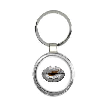 Lips Cypriot Flag : Gift Keychain Cyprus Expat Country For Her Woman Feminine Lipstick Souvenir