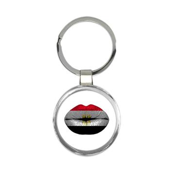Lips Egyptian Flag : Gift Keychain Egypt Expat Country For Her Woman Feminine Women Sexy Flags Lipstick