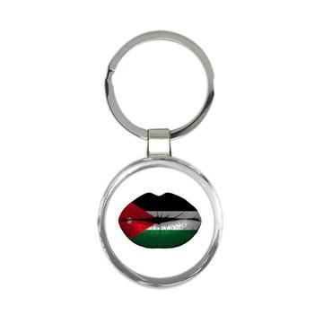 Lips Jordanian Flag : Gift Keychain Jordan Expat Country For Her Woman Feminine Women Sexy Flags Lipstick