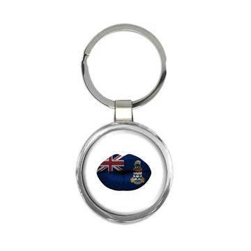 Lips Cayman Islands Flag : Gift Keychain Islander Expat Country For Her Women Feminine Sexy