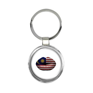 Lips Malaysian Flag : Gift Keychain Malaysia Expat Country For Her Woman Feminine Souvenir Women