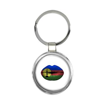 Lips New Caledonia Flag : Gift Keychain Expat Country For Her Woman Women Feminine Souvenir