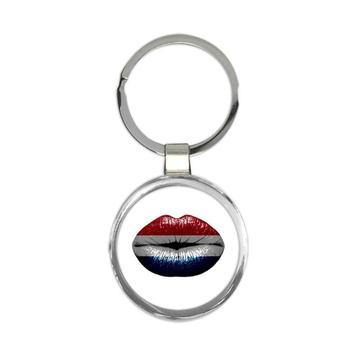 Lips Dutch Flag : Gift Keychain Netherlands Expat Country For Her Woman Feminine Women Sexy Flags Lipstick