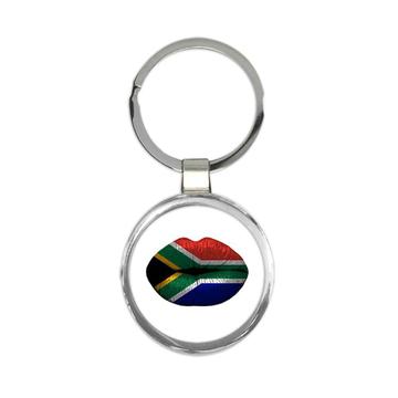 Lips South African Flag : Gift Keychain South Africa Expat Country