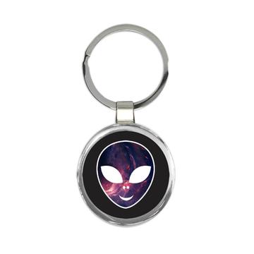 Alien Head : Gift Keychain Extraterrestrial Ufo Area 51 Science Fiction Day Wall Poster Print