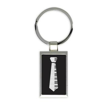 Keyboard Printed Tie Musician Card Poster : Gift Keychain Father Friend Abstract Music