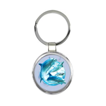 Dolphins Graphics : Gift Keychain Ocean Animal Nature Protection Cute For Kid Teenager