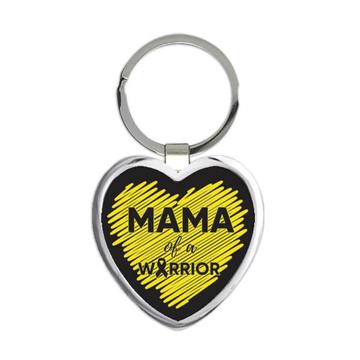 Mama Of A Warrior : Gift Keychain Childhood Cancer Awareness Support For Mother Fight