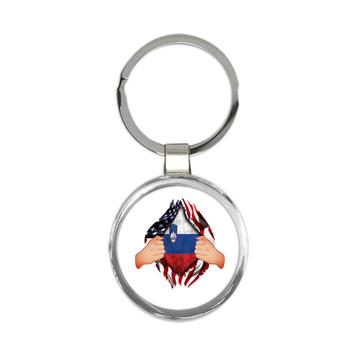 Slovenia Slovenian Flag : Gift Keychain For Expat Country Pride Souvenir Nation USA Independence