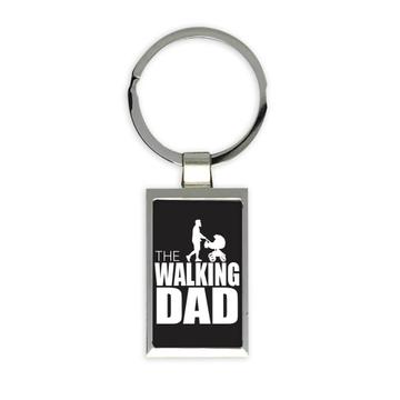 The Walking Dad : Gift Keychain For Father Fathers Day Funny Cute Art Family Daughter Son