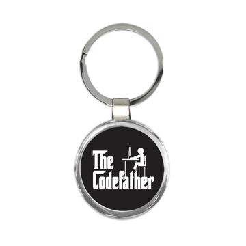 The Codefather : Gift Keychain For Programmer Software Engineer Computer Hacker Funny Art
