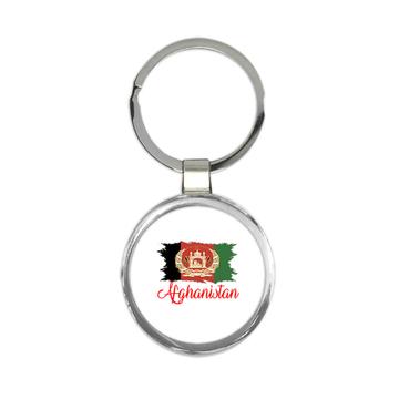 Afghanistan Flag : Keychain Gift  Afghan Country Expat