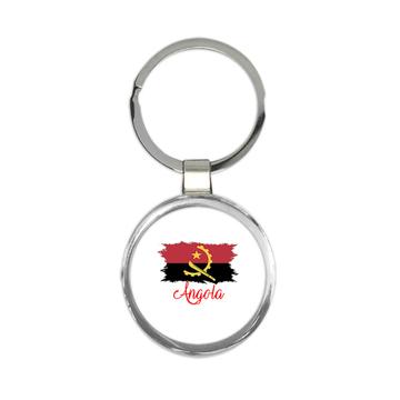 Angola Flag : Keychain Gift  Angolan Country Expat