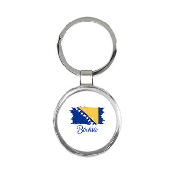Bosnia and Herzegovina Flag : Keychain Gift  Country Expat