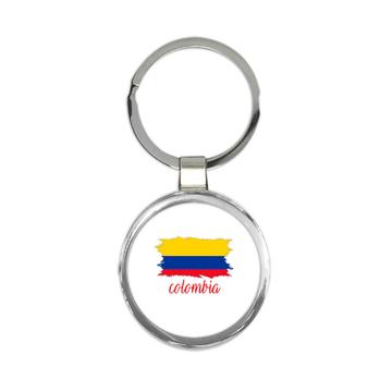 Colombia Flag : Keychain Gift  Colombian Country Expat