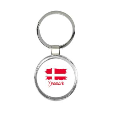 Denmark Flag : Keychain Gift  Danish Country Expat