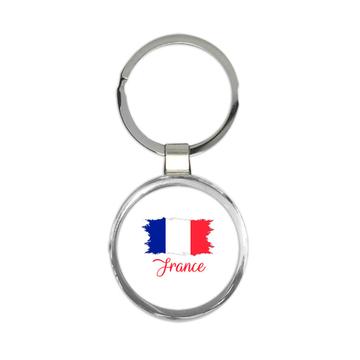 France Flag : Keychain Gift  French Country Expat