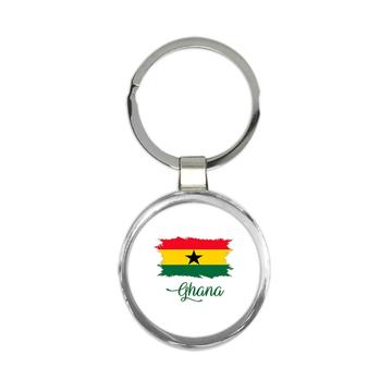 Ghana Flag : Keychain Gift  Ghanaian Country Expat