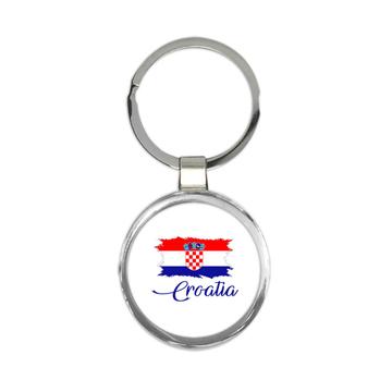 Croatia Flag : Keychain Gift  Croatian Country Expat