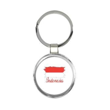 Indonesia Flag : Keychain Gift  Indonesian Country Expat