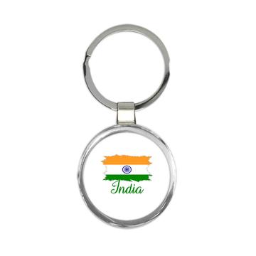 India Flag : Keychain Gift  Indian Country Expat