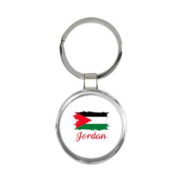 Jordan Flag : Keychain Gift  Jordanian Country Expat