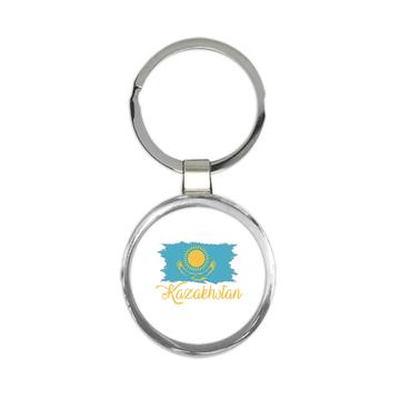 Kazakhstan Flag : Keychain Gift  Kazakh Country Expat