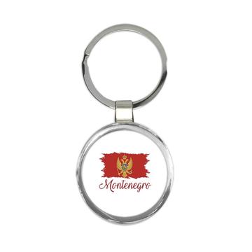 Montenegro Flag : Keychain Gift  Montenegrin Country Expat