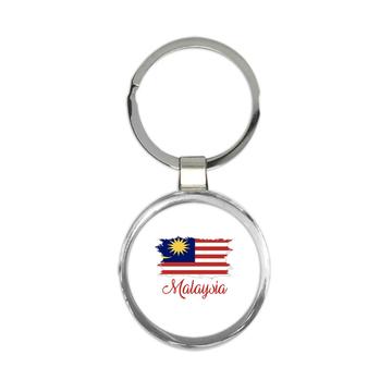 Malaysia Flag : Keychain Gift  Malaysian Country Expat