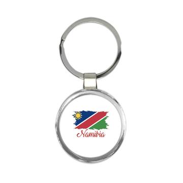 Namibia Flag : Keychain Gift  Namibian Country Expat