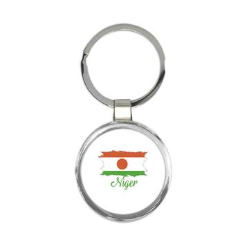 Niger Flag : Keychain Gift  Country Expat