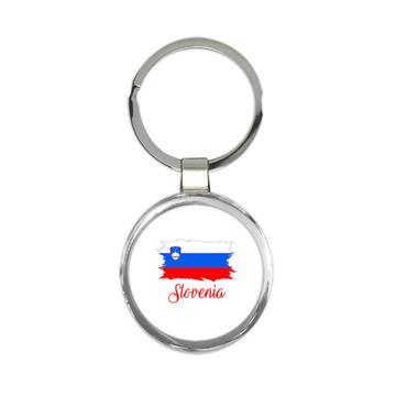 Slovenia Flag : Keychain Gift  Slovenian Country Expat