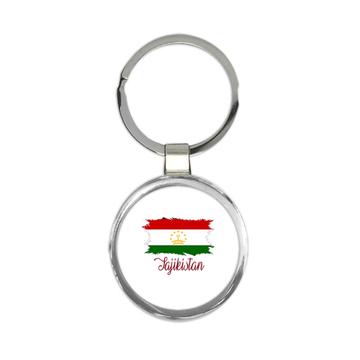 Tajikistan Flag : Keychain Gift  Tajik Country Expat