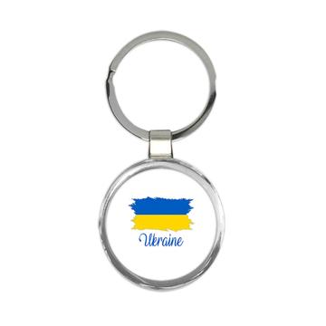 Ukraine Flag : Keychain Gift  Ukrainian Country Expat