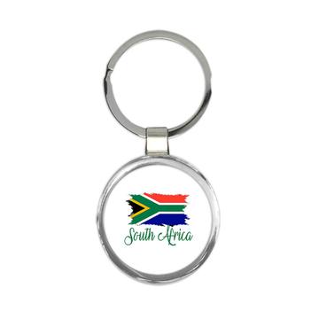 South Africa Flag : Keychain Gift  African Country Expat