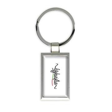 Afghanistan Flag Colors : Gift Keychain Afghan Travel Expat Country Minimalist Lettering