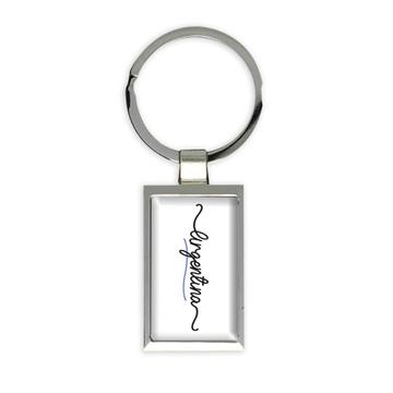 Argentina Flag Colors : Gift Keychain Argentine Travel Expat Country Minimalist Lettering