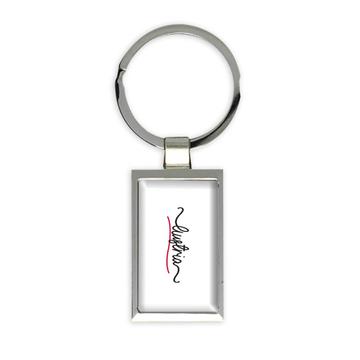 Austria Flag Colors : Gift Keychain Austrian Travel Expat Country Minimalist Lettering