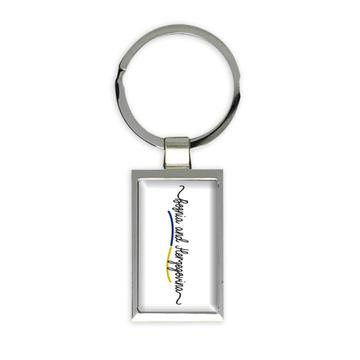 Bosnia and Herzegovina Flag Colors : Gift Keychain Travel Expat Country Minimalist Lettering